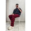 Unisex Red Black Plaid Pattern Pajama Boots Re7byk