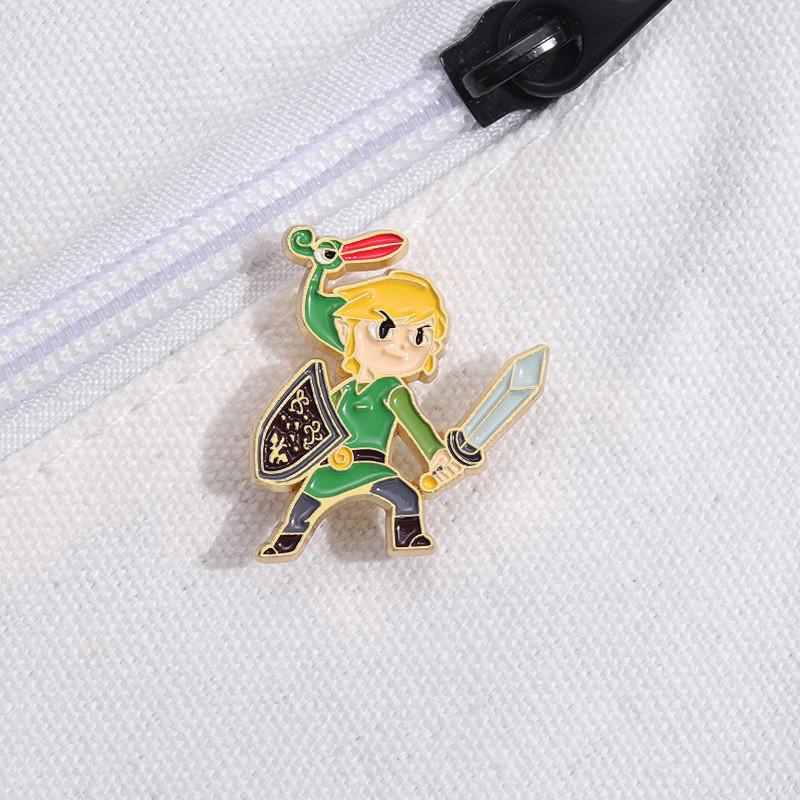 Colorful Warrior Character Design Metal Pin Badge Perfect For Anime And Lovers Cartoon