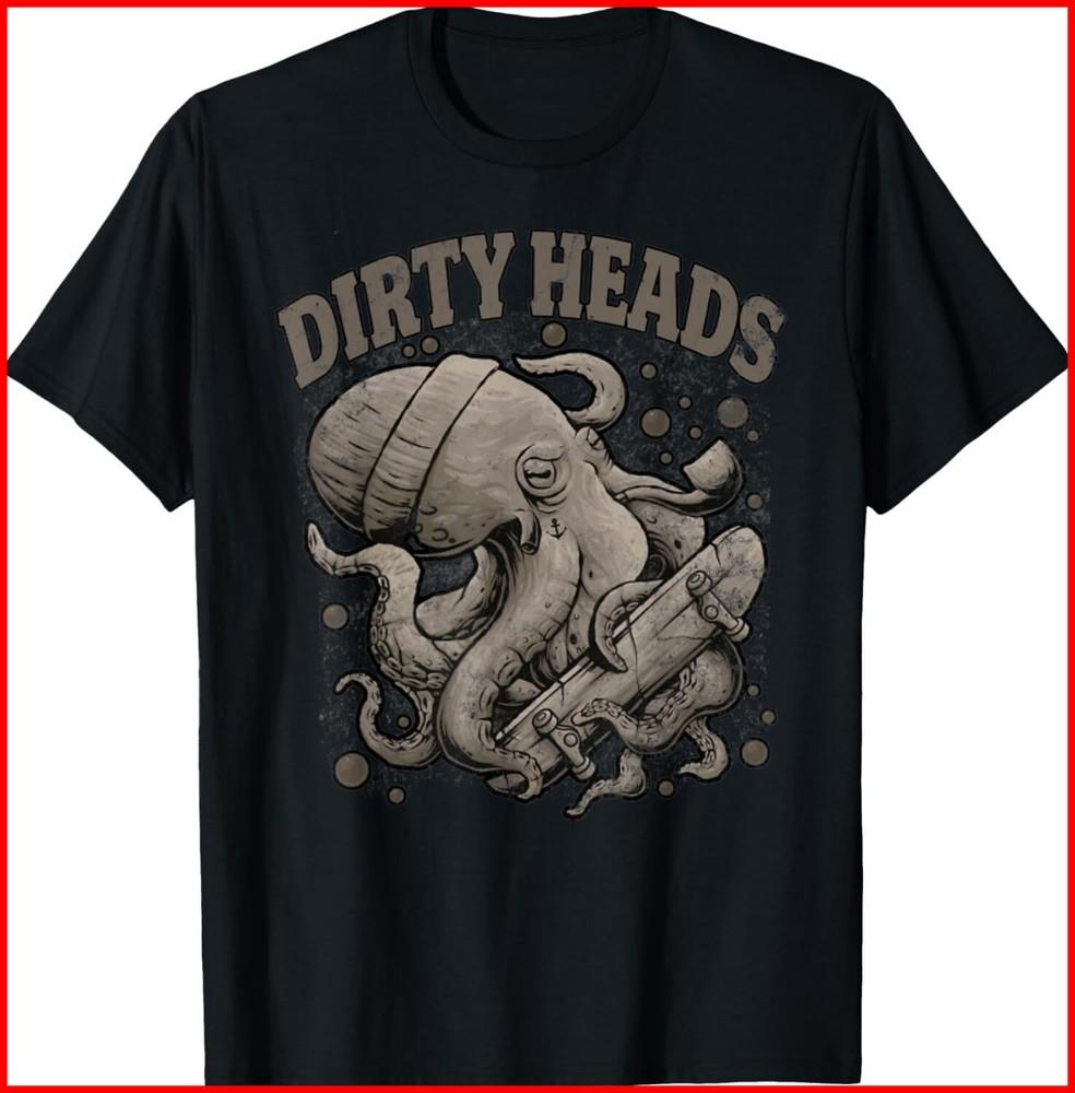 Vintage Dirty Octopus Heads With Skateboard Music Lover black T-Shirt Unisex T-Shirt XXXL