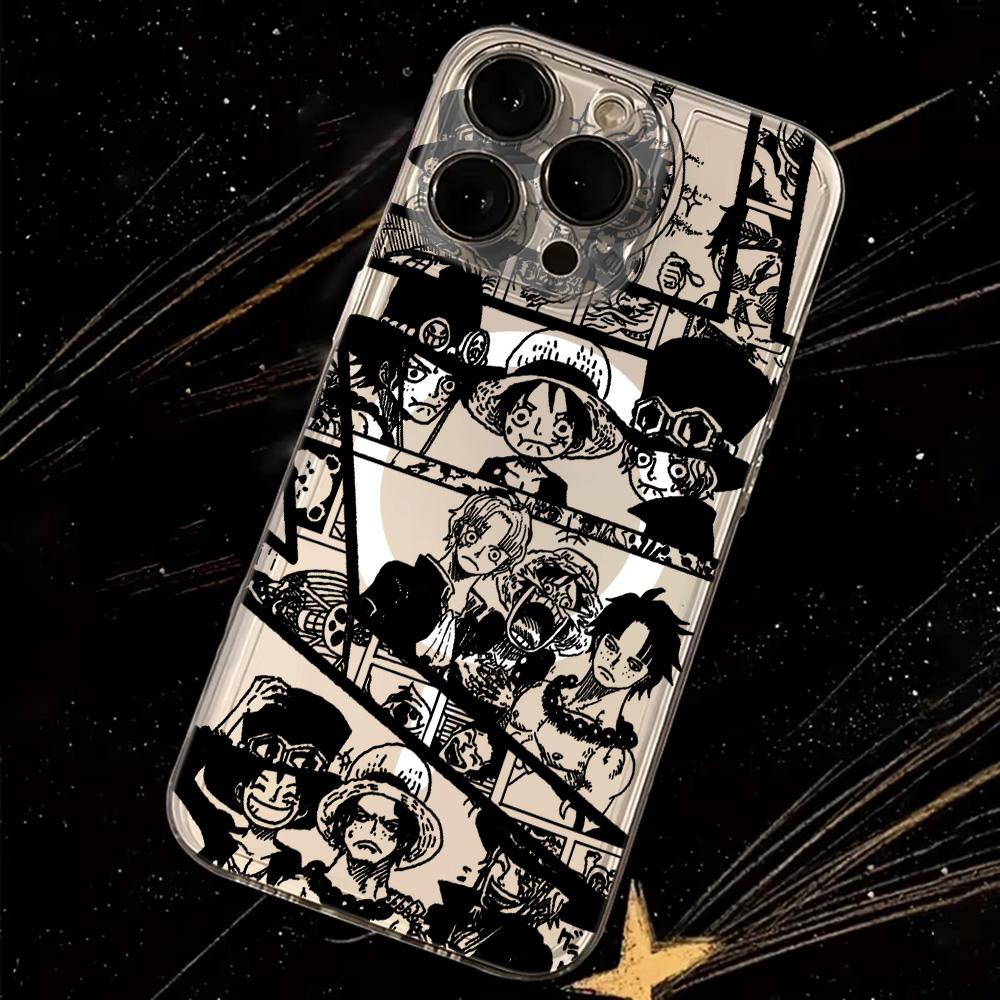 Anime Ones Pieces Luffys Magnetic Phone Case for Samsung Galaxy S25 S24 S23 S22 S21 S20 FE Edge Plus Ultra 5G Soft Clear TPU