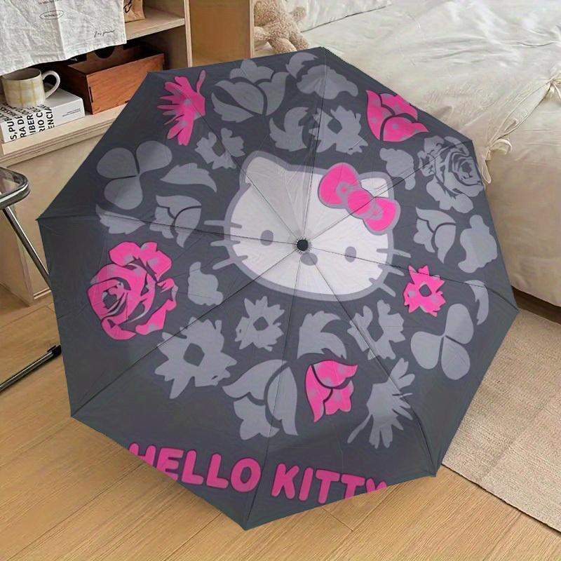1pc Hello Kitty Floral Design Umbrella with Plastic Handle,Suitable for All Seasons Home Travel Outdoor UmbrellaSanlio576