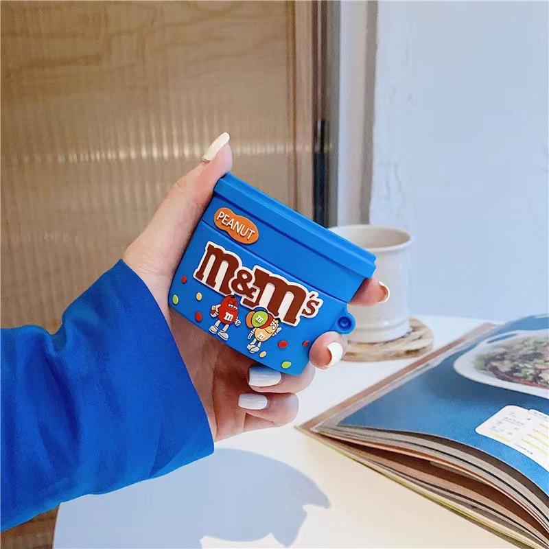Creative Chocolate M&M's AirPods Pro Case: 1st-3rd Gen Compatible, Bluetooth Silicone Cover