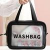 Dry-Wet Separation Double Transparent Pu Makeup Bag Portable Washing Bag Cosmetic Storage Bag Travel Fitness Swimming Essentials