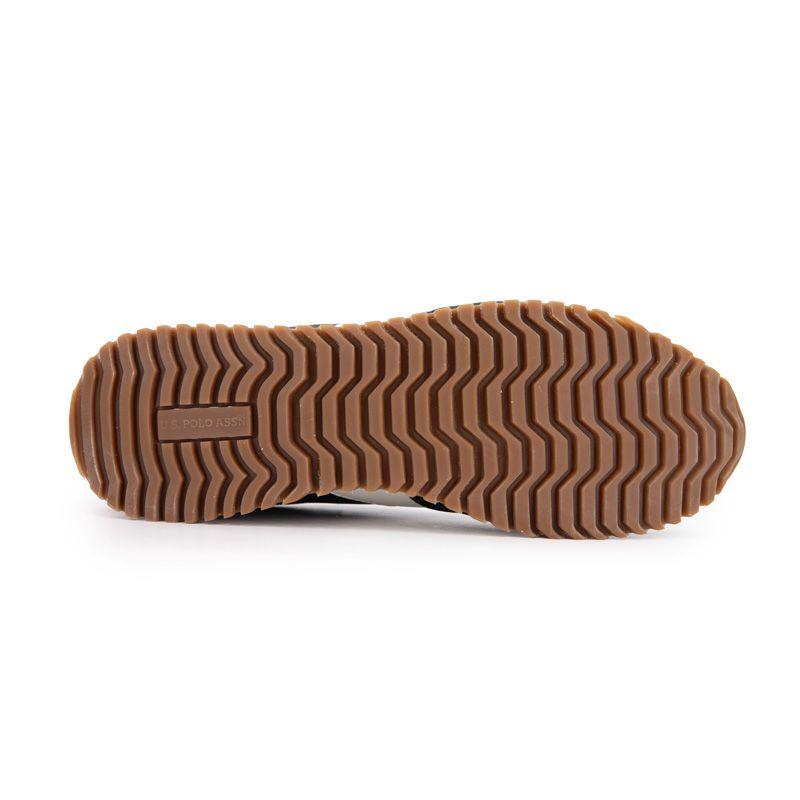 Men's US POLO Navy Blue City Sneakers with Notched Sole and White Laces