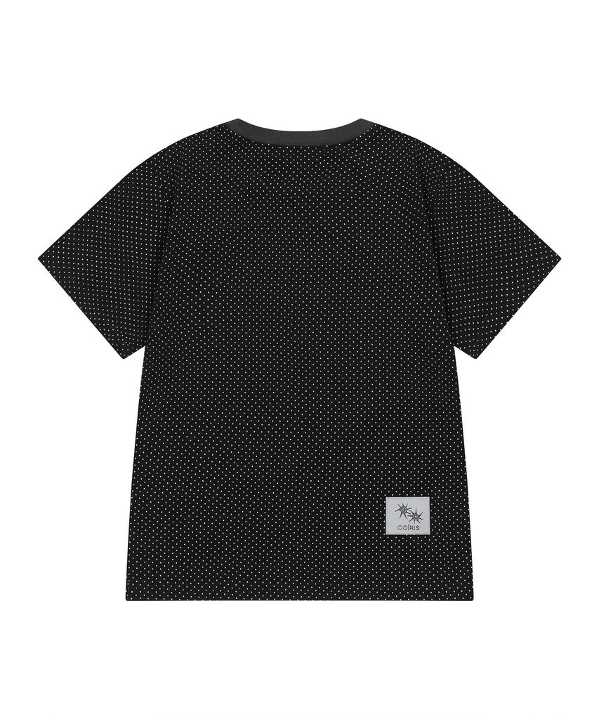 Koiliseu Soluna Dot Color Block Short Sleeve T-Shirt (5 Colors)