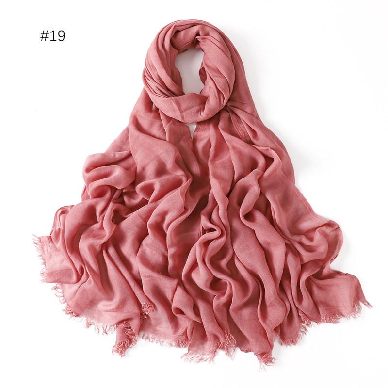 Big Size Plain Fringe 100% Cotton Viscose Hijab Scarf High Quality Wraps And Shawls Pashmina Musulman Headband Islamic Turban