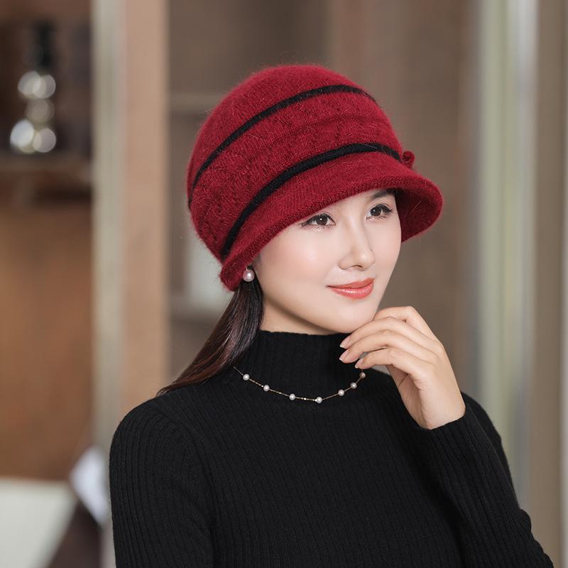 Ladies Outdoor Gloves 1 Set Hat Scarf Gloves Non Allergenic Comfortable Thick Mother Cap Scarf Mittens for Daily