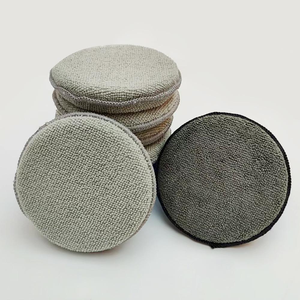 5-inch Waxing Handle Round Cake Car Polishing Crystal Plating Sponge Waxing Car Washing Sponge Block Car Cleaning Supplies
