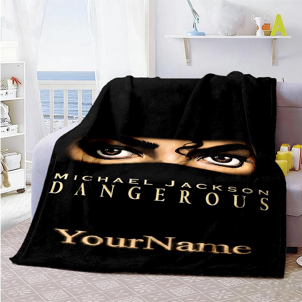 Michael Jackson 19 Personalized Name Blanket Cozy Personalized Blanket Durable Comfort for Chair Office Chair Bedding Picnics Four Seasons Universal