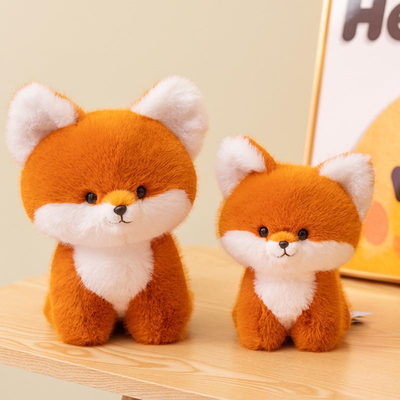 Cute Fox Plush Toy Desk Companion With Soft Pp Cotton For Office Decor And Gift