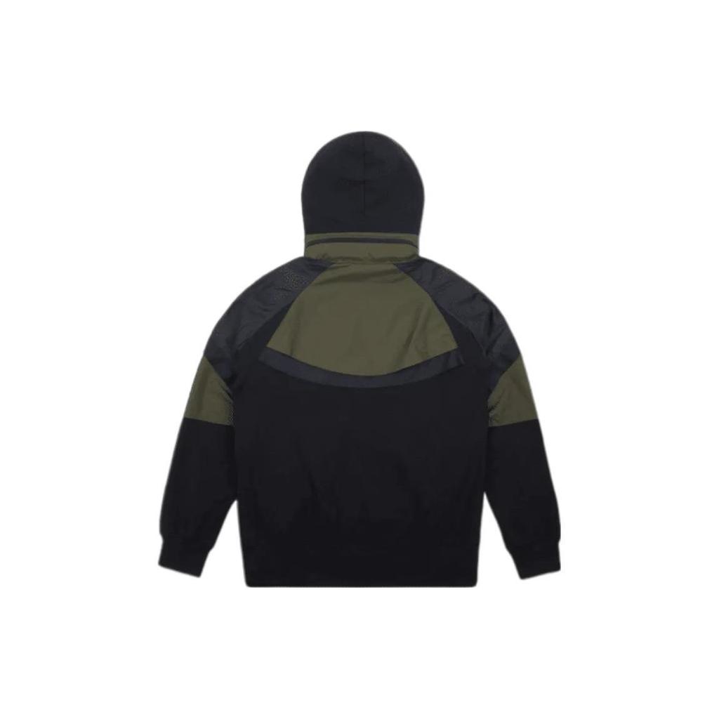 Nike X Sacai Collaborative Logo Waterproof Full-Zip Hooded Jacket Men Jackets Military-Green DQ9030-325