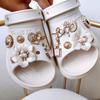 New DIY hole shoes shoe flower pearl floral bottle plum blossom pearl love LOVE decorative buckle accessories shoe buckle