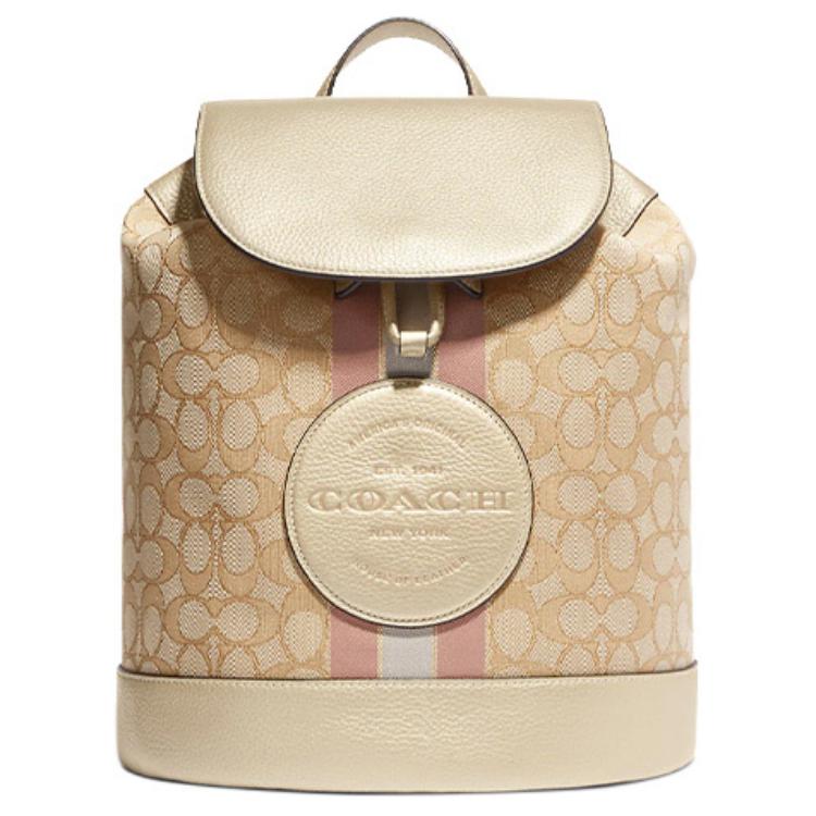 

Новый рюкзак COACH Dempsey из жаккардовой ткани с зернистой кожей и телячьей кожей, средний, женский, хаки CF386-IMV6D 26.2*16.0*31.0CM