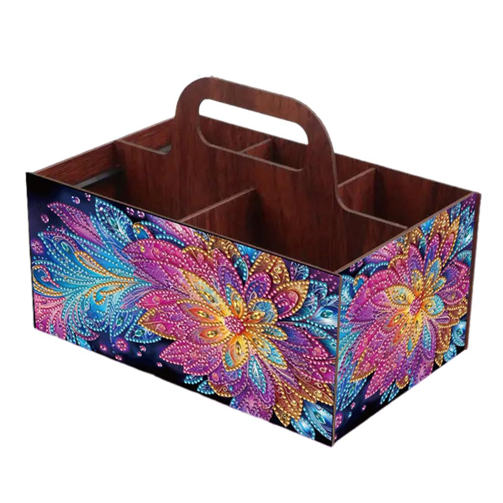 Diamond Painting Wooden Storage Box Handmade Jewelry Box Kits Storage Holder Case for Adult Birthday Presents Craft Kit