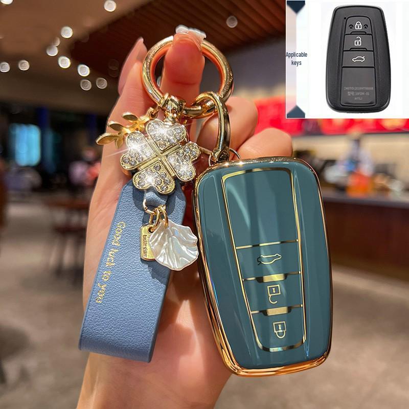 Key Cover for Toyota: Fits 23 Models Including Highlander, 8th Gen Camry, Asia Dragon, RAV4, Rongfang, and CHR.