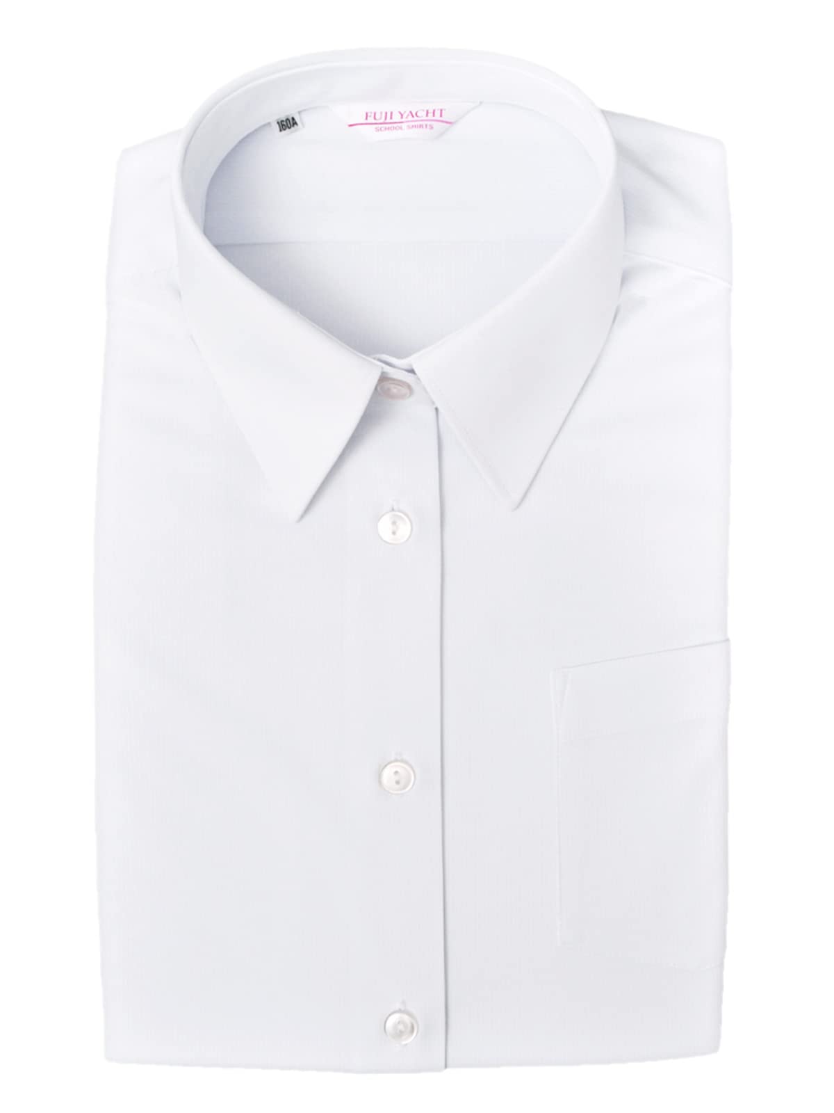 

Yacht blouse for no ironing knit easy cool to the 150A [Fuji Gakuseifuku] Short-sleeved girls, required, material, care, touch, sweat-absorbing, белый