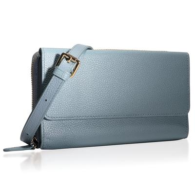 Smartphone Shoulder Bag with Genuine Water Shoulder 3way MP2 Wallet, Handbag, Women's Pouch, Leather, Repellent, Large, Horizontal,