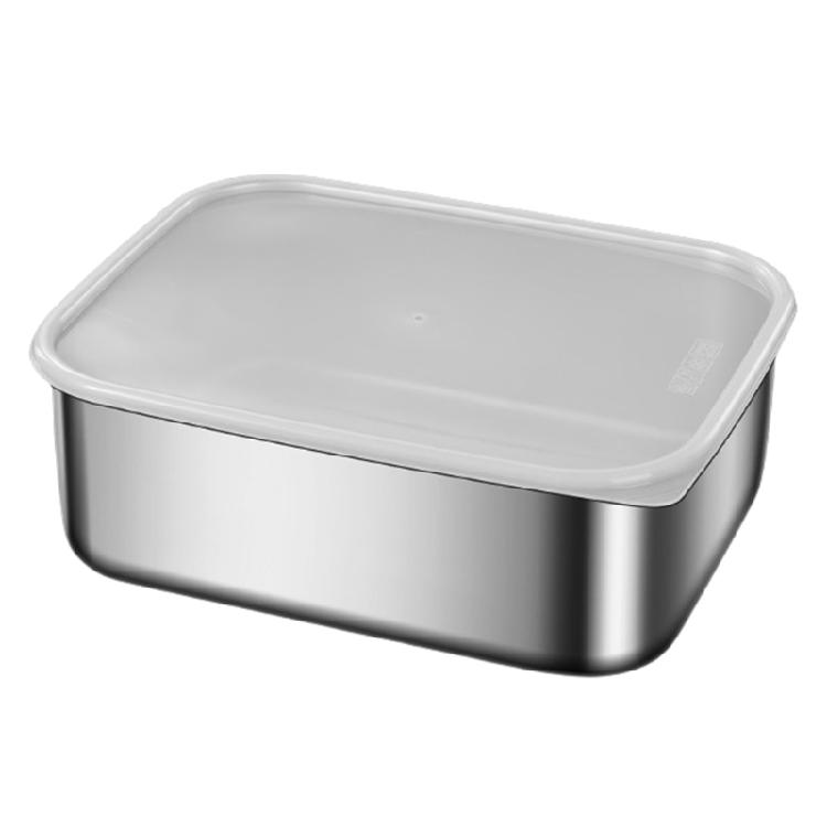 Stainless Steel Food Container with Lid Large Capacity Lunch Storage Box Meal Preparation Case Crisper for Daily Use