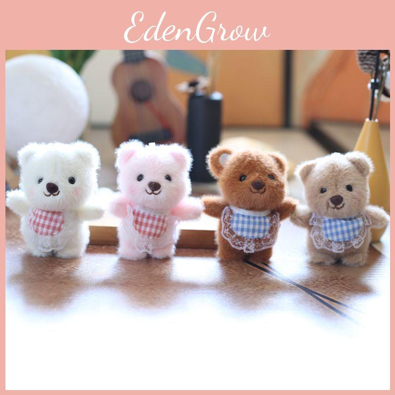 Bearshaped Plush Keychain Charm Short Pile Material Bag Decoration Collecting