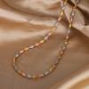 Niche Design Necklace Versatile Electroplated Color Gold Beaded Chain Set Female