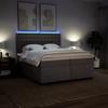 Box Spring Bed with Mattress Taupe 200x200 cm Fabric