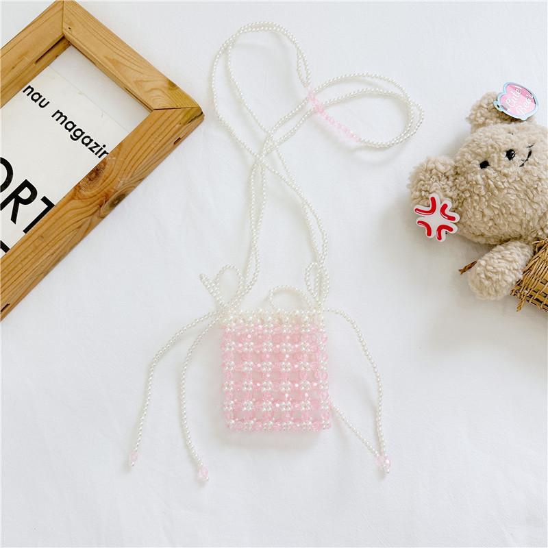 

Adorable Korean Style Childrens Mini Beaded Crossbody Bag For Girls And Boys Perfect Accessory Summer рожевий