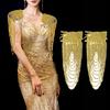 Pair Of Sequins Fringe Shoulder Patches For Party Attire Comfortable Long Wear Decorative Accent