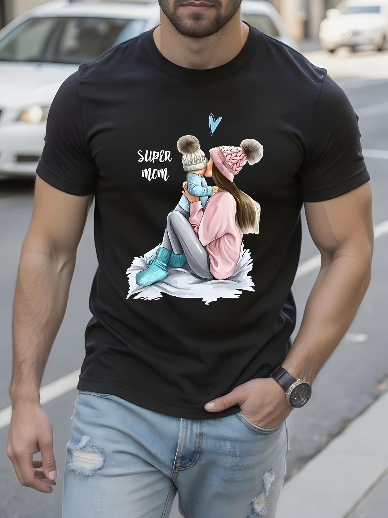 Casual Graphic Tshirt Graphic Tshirt - Super Mom Bear Ear... XXL