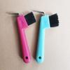 Horseshoe Cleaning Brush Horse Brush Tool With Handle Portable Hoofpick for Horse Owners Trainers Grooming Care Brush