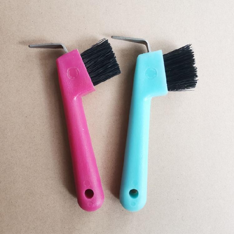 Horseshoe Cleaning Brush Horse Brush Tool With Handle Portable Hoofpick for Horse Owners Trainers Grooming Care Brush