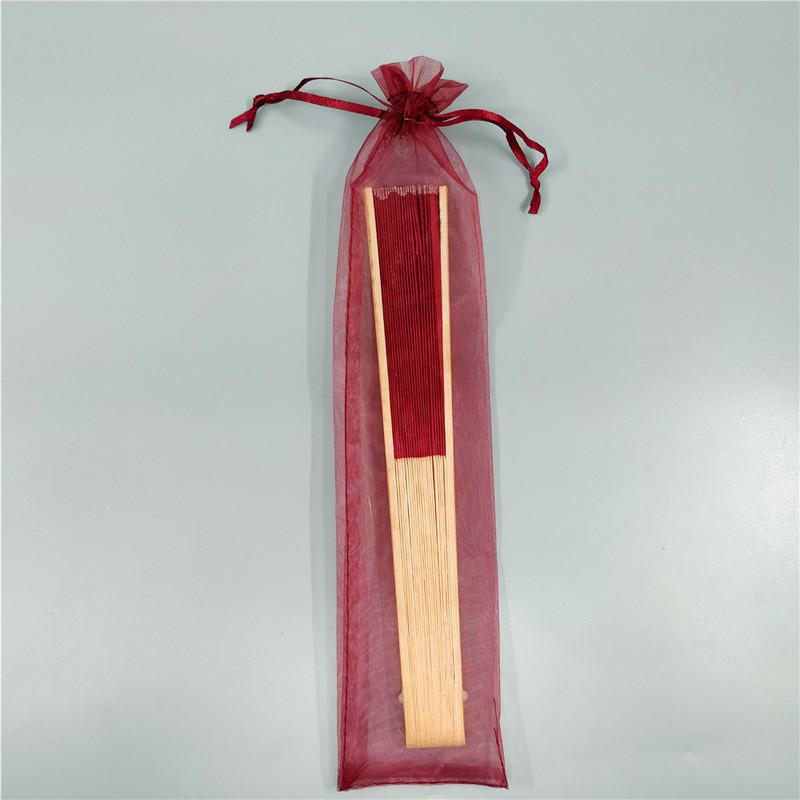 White Handheld Fans Cloth Fans Bamboo Folding Fans for Wedding Decoration, Church Wedding Gifts, Party Favors, DIY Decoration