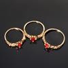Luxury Exquisite Inlaid Red Zircon Heart Finger Rings For Women Men Temperament Romantic Love Heart Rings Wedding Party Jewelry