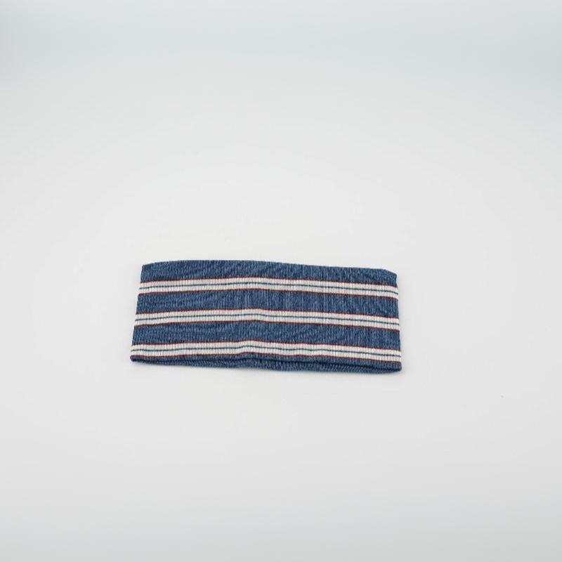 Striped Knit Headband Elastic Sports Hair Band Wide Band Non Slip Sweat Hair Wrap For Yoga Running Daily Wear