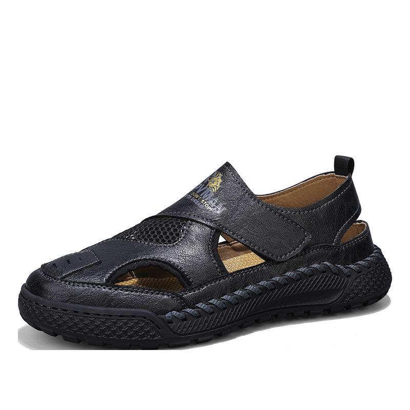 Handmade Men's Soft Sole Leather Loafers - Winter Casual Flat Large Size