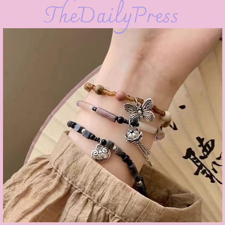 Butterfly Stylish Lotus Bracelet Retro Artistic Design Perfect For Summer Gifts