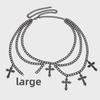European and American Alloy Cross Pendant Multi-layer Body Chain with Wave Side Swing Waist Ornament