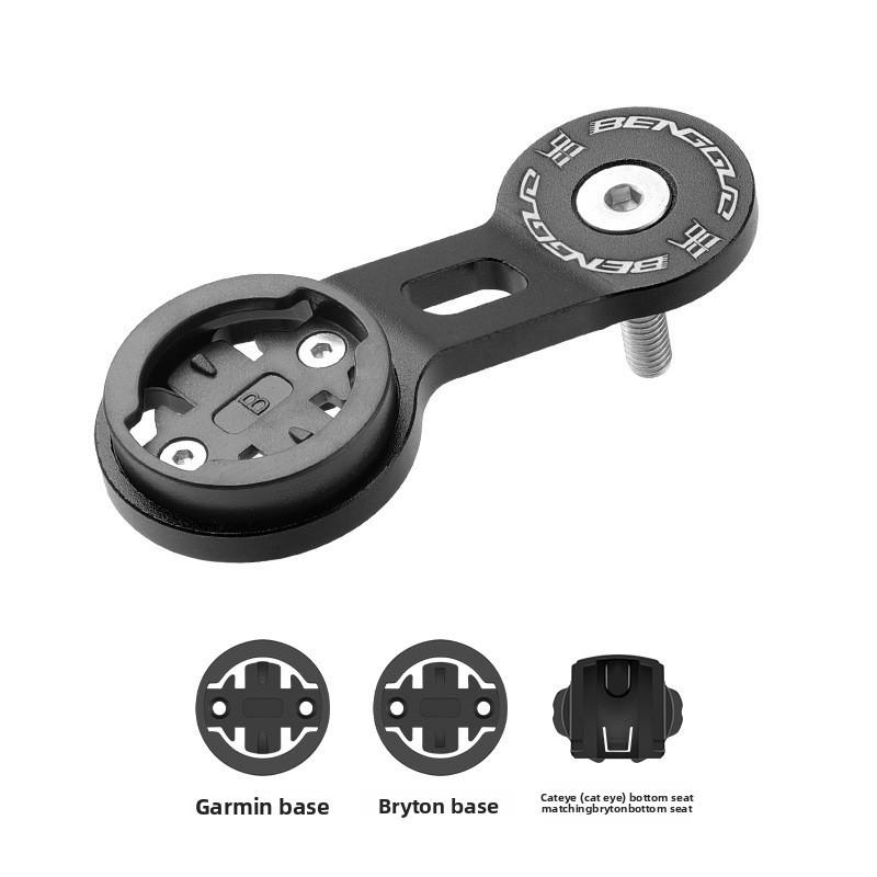 Aluminum Alloy Bicycle Computer Mount With Extension For Mountain And Road Bikes Black