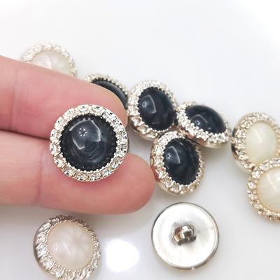 Plastic Buttons Round Pearl Jewelry Gilt Wool Coat Black Buttons Small Incense Cardigan Accessories Small Button