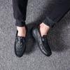 Loafers Dress Shoes Soft Round Toe Formal Animal Print Business Moccasin Flat Leather Men Social Retro Size 45 Man Casual Shoe