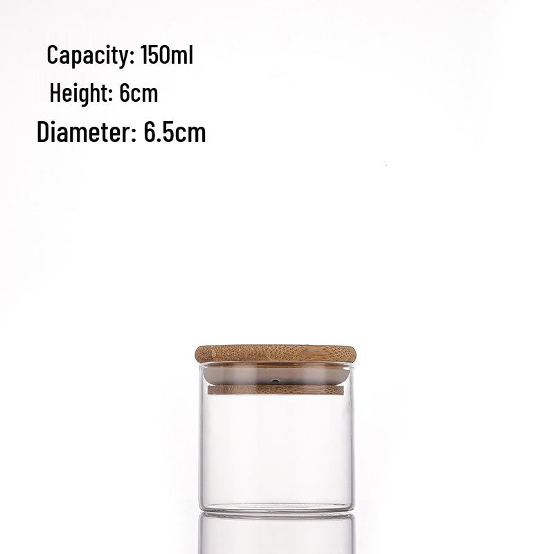 65mm Straight-Mouth Glass Tube Bottle for Tea Storage, Antiques, or Buddhist Beads Display with Lid