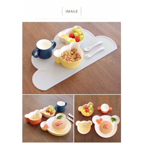 tak Kids' Dish, Bowl Bear Medium, Children's Bowl, Yellow, 11 x 13.8 x 5.5 cm (JTN-0131-YL)