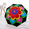 1PC Colorful Flower Design Automatic Open/close Umbrella with 8-Rib Structure for Women/Men, All-Season Use - Travel Essential, Stylish Accessory, Hig