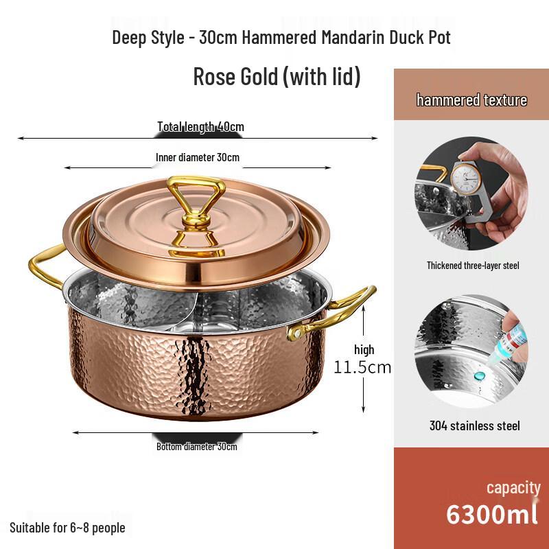 Yingtang Stainless Steel Hammered Hot Pot