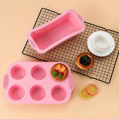 6pcs Baking Set, Non Stick Molds for Cakes, Donuts, Cupcake Pans, Flatbreads, and Toast , Durable Kitchen Essentials with No Charging Required