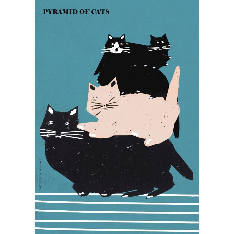 Original Polish Funny Abstract Animal Retro Poster Canvas Printing World Cat Day Dog Storks Wall Art Club Room Home Bar Decor