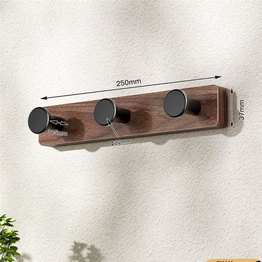 Robe Hook,Clothes Hook,Kitchen Hooks, Wood and Aluminum Towel Hanger Wall Mounted Towel Hooks Kitchen Hooks Bathroom Accessories