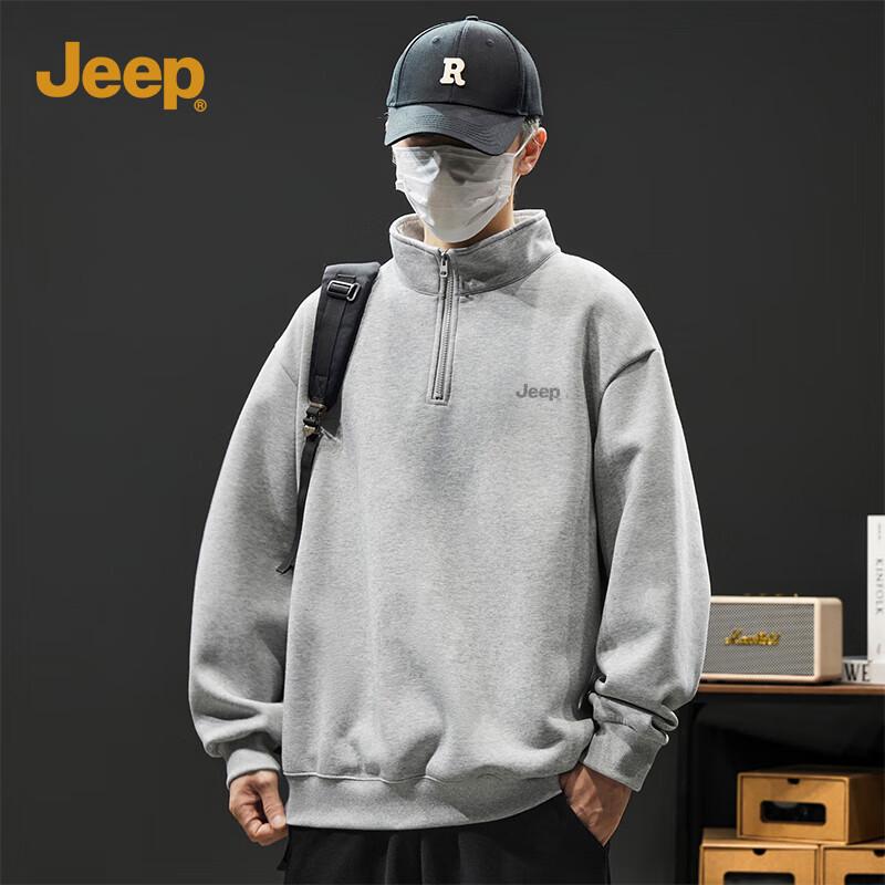 

JEEP Men s Retro Warm Fleece Pullover Sweatshirt L