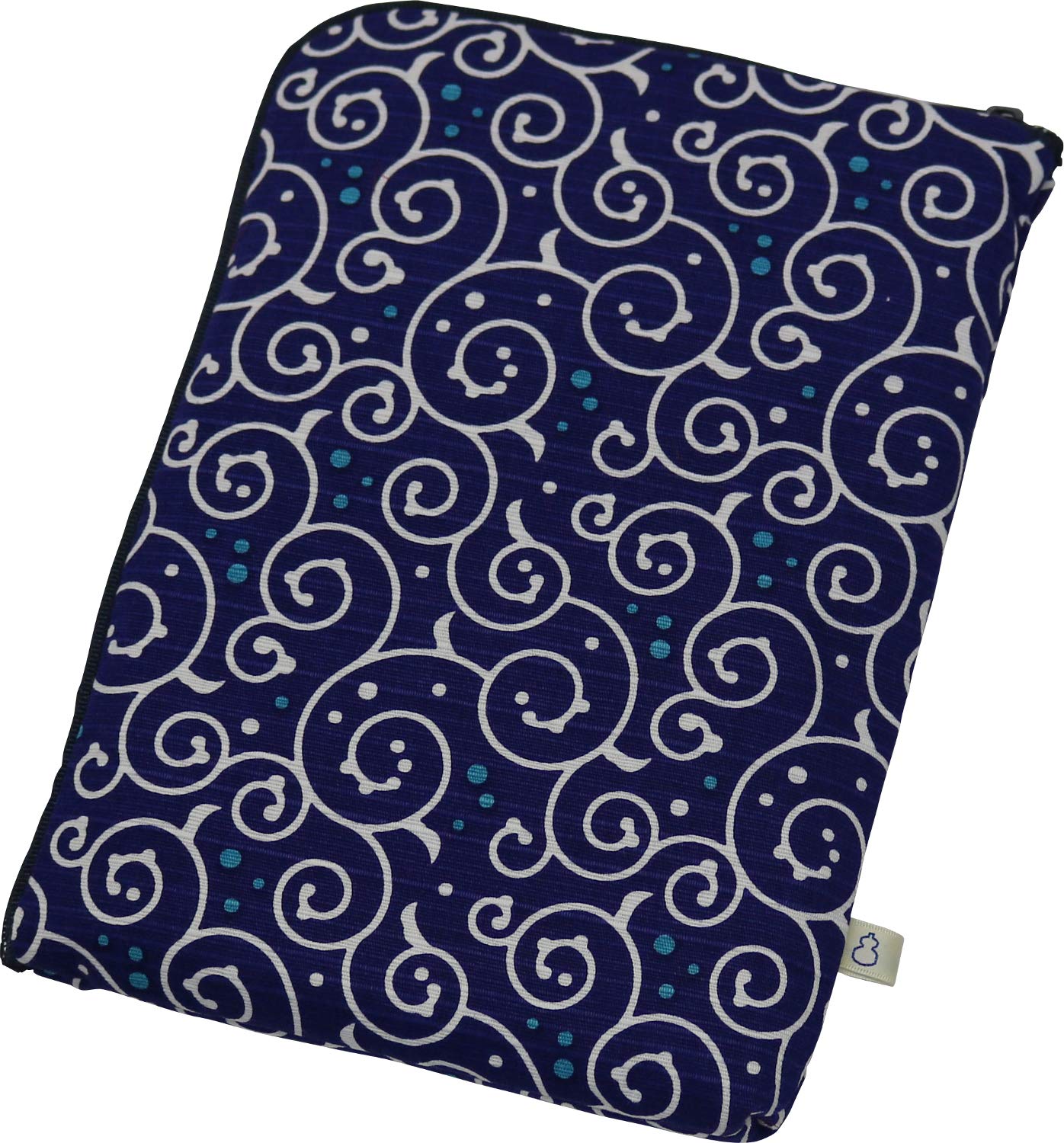 

Kyosuke Dot Arabesque Stamp Book Pouch Navy L-Shaped