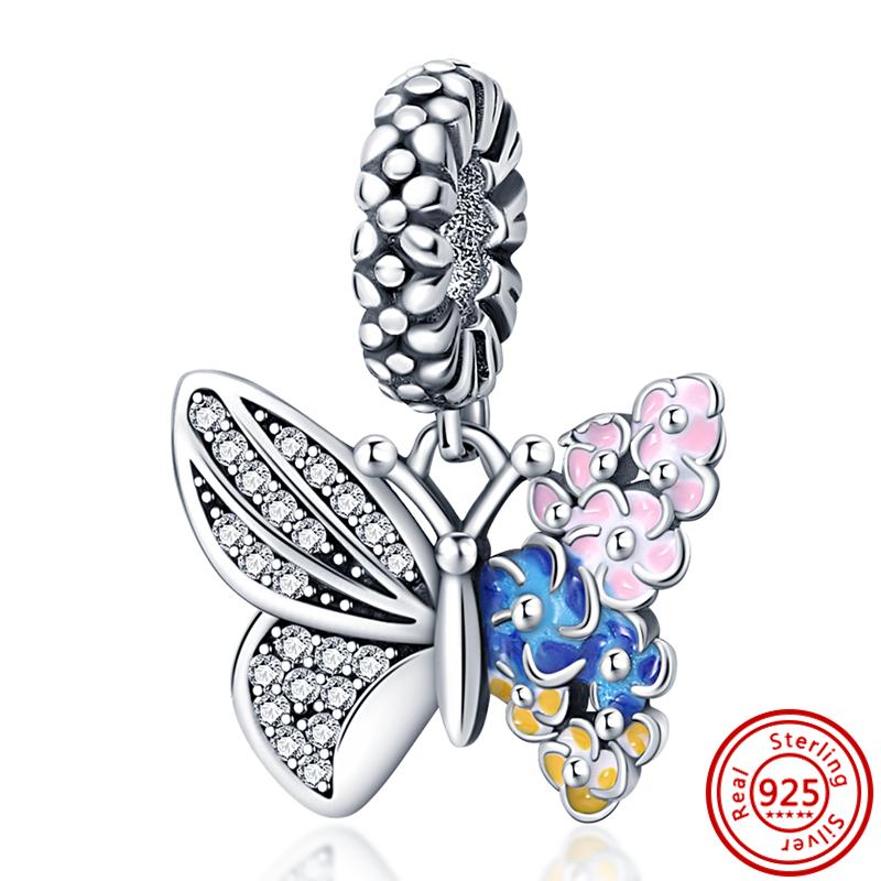 New 925 copper Original Pink Series Boy Love Girl Mom Unicorn Butterfly Infinite Heart Beads Fit Pantaro Charms Bracelet Zircon