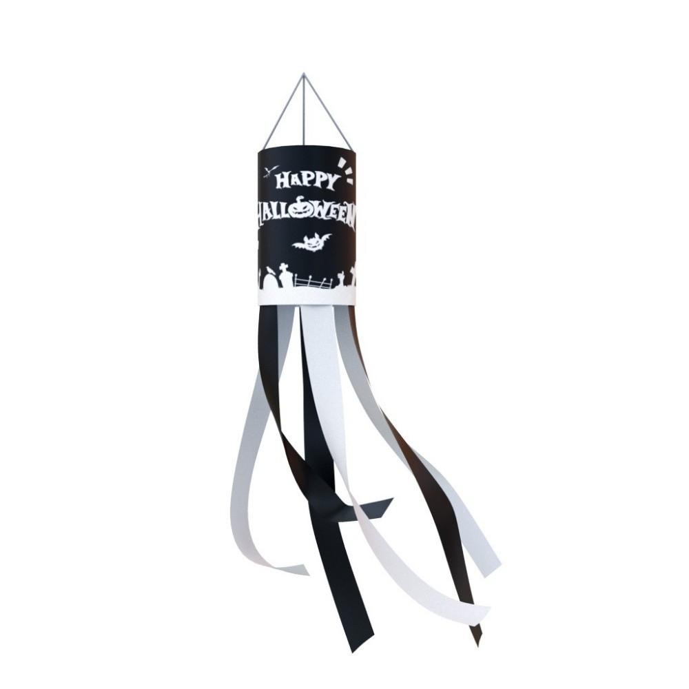 Spooky Halloween Windsock Flag Skeleton Halloween Hanging Ornaments Courtyard Decoration